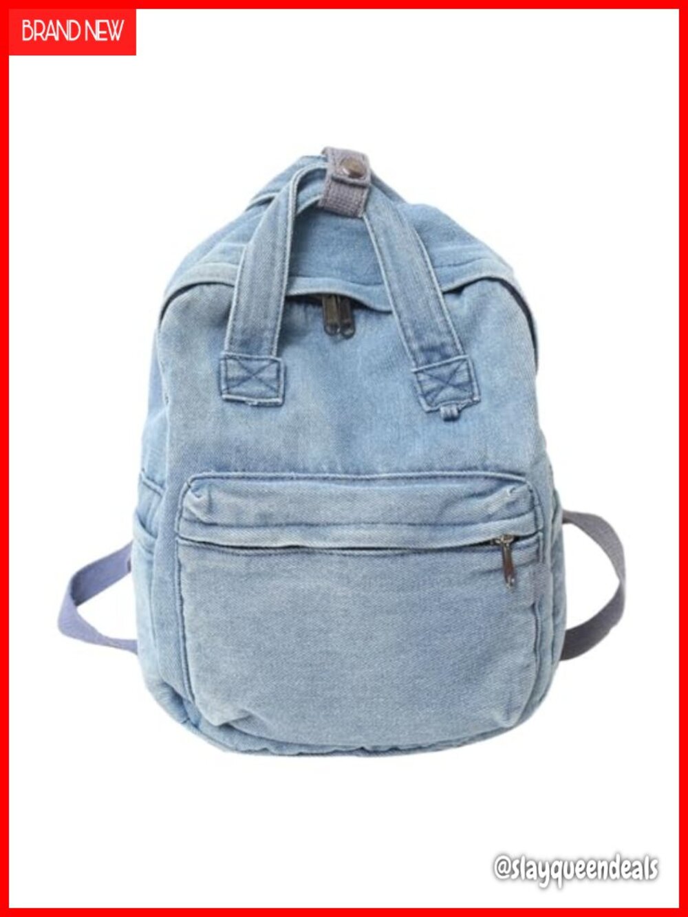 Vintage Denim Laptop Backpack Casual Canvas Daypack Handbag Purse Lightweight